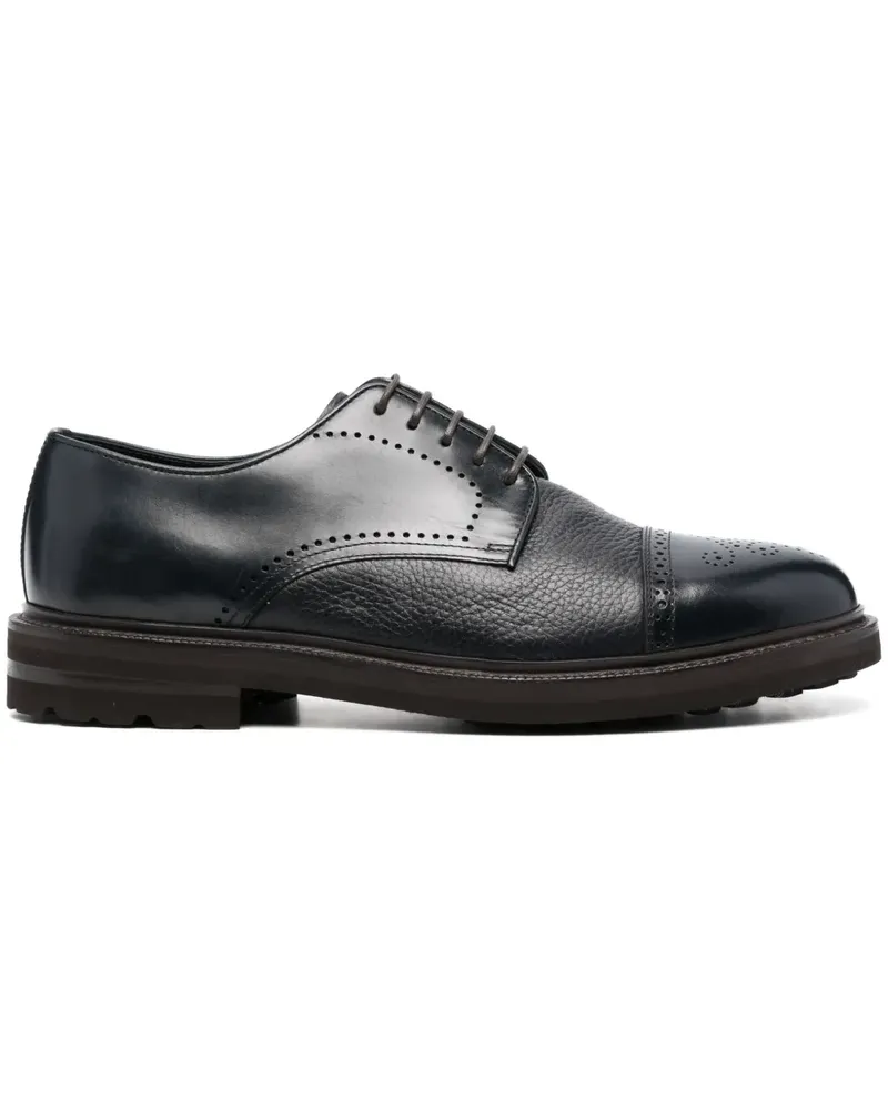 Henderson Flache Derby-Schuhe - Blau Blau