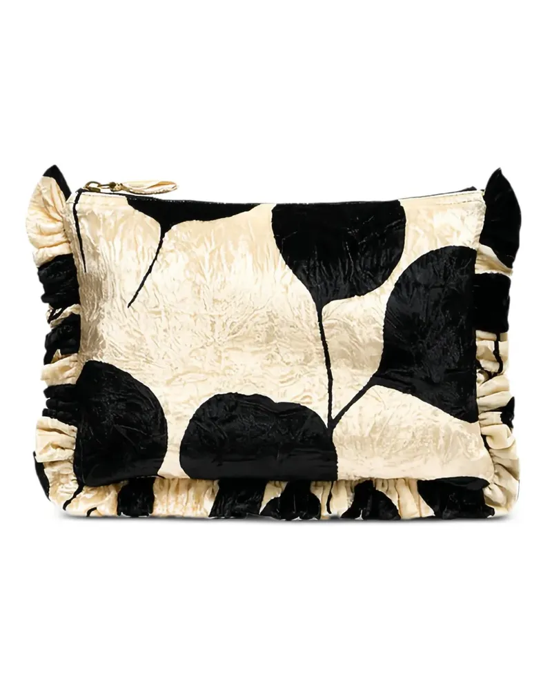 La DoubleJ Clutch mit Blumenprint - Nude Nude