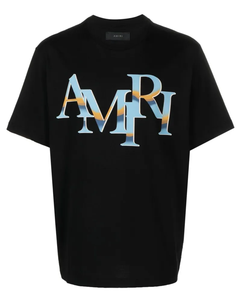 Amiri T-Shirt mit Logo-Print - Schwarz Schwarz