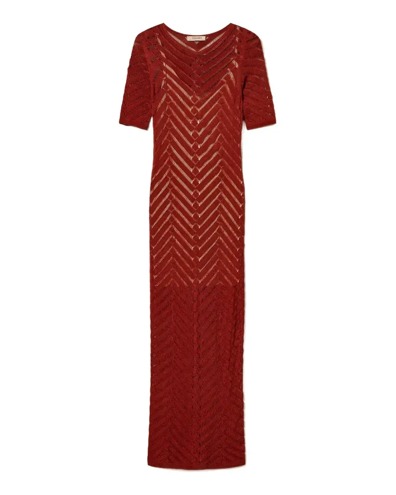 Twin-Set Kleid mit Zickzackmuster - Rot Rot