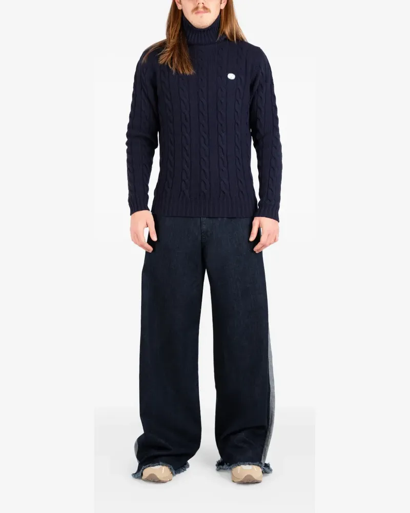 Société Anonyme Rollkragenpullover mit Zopfmuster - Blau Blau