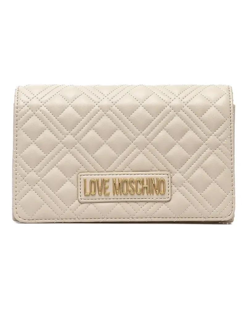 Moschino Gesteppte Umhängetasche - Nude Nude