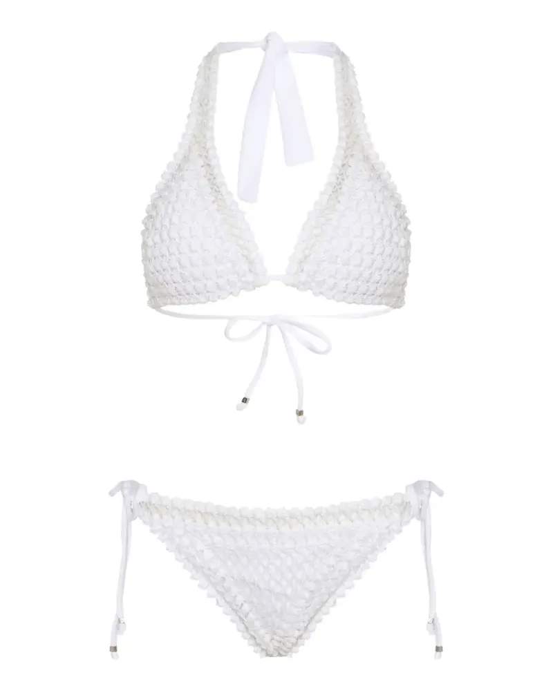 Amir Slama Bikini mit Schleifenverschluss - Weiß Weiß