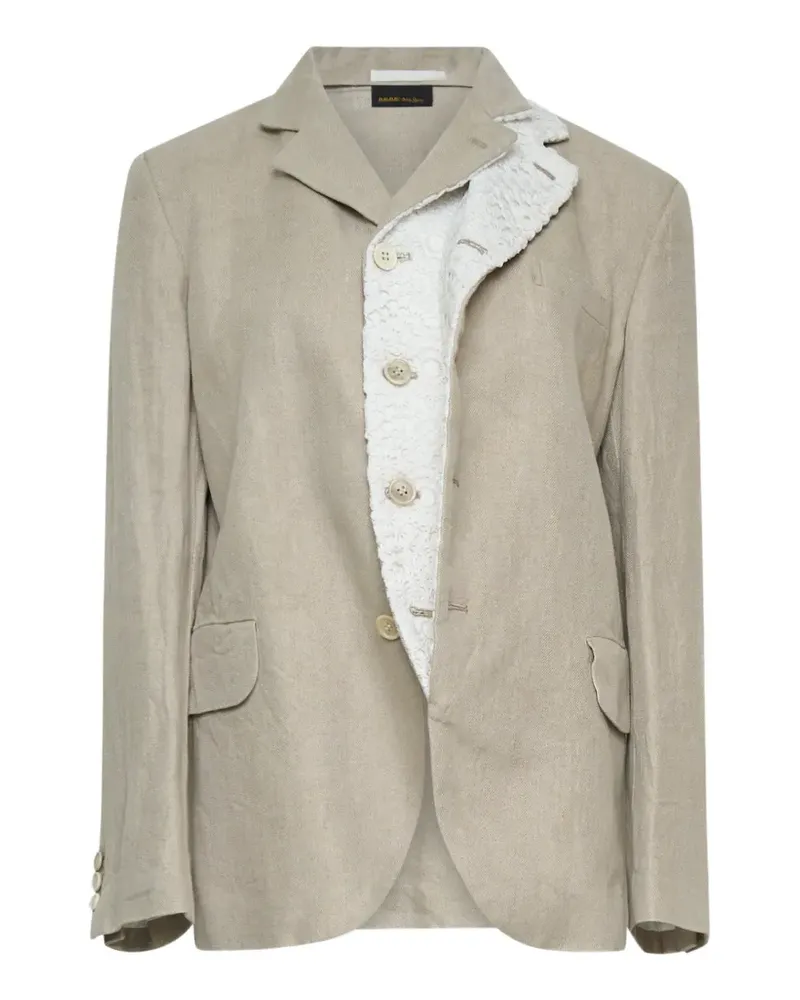 Comme des Garçons Blazer mit Spitzeneinsätzen - Nude Nude