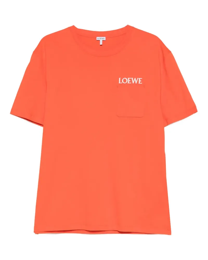 Loewe T-Shirt mit Taschendetail - Orange Orange