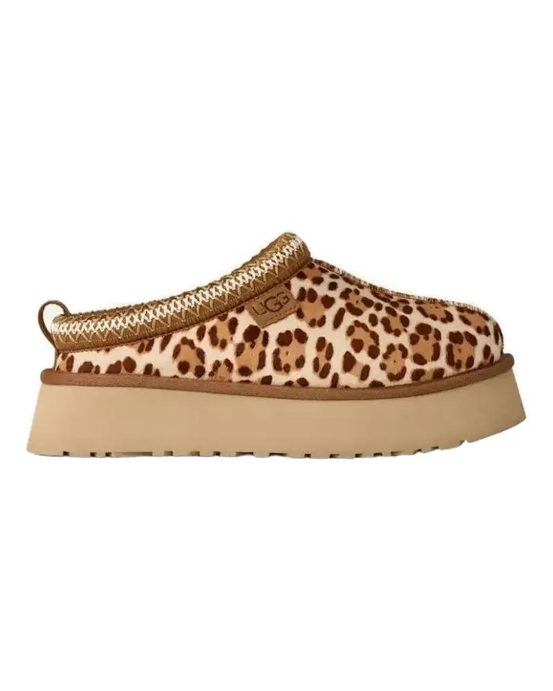 UGG Tazz leopard-print leather slippers - Nude Nude