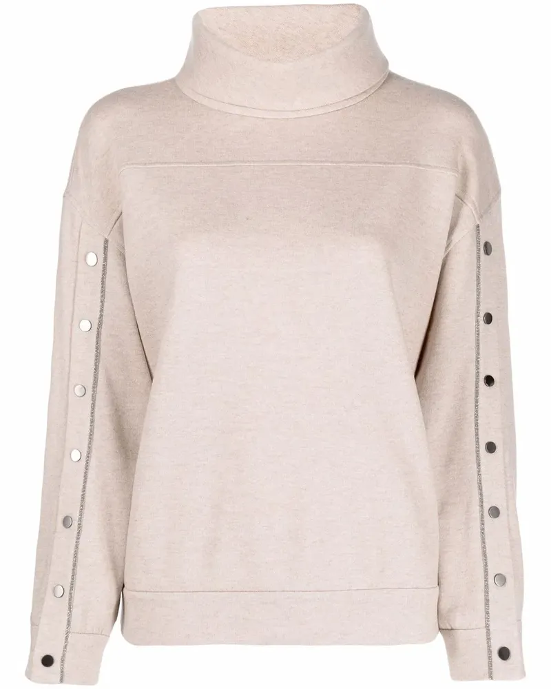 Brunello Cucinelli Pullover mit geknöpften Ärmeln - Nude Nude