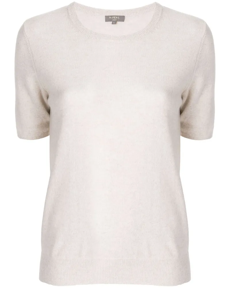 N.Peal T-Shirt mit Rundhalsausschnitt - Nude Nude