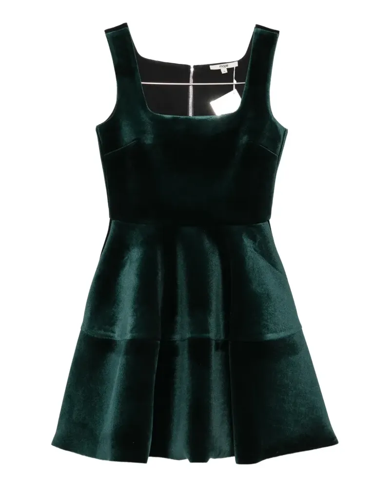 Maje velvet-effect flared mini dress - Grün Grün