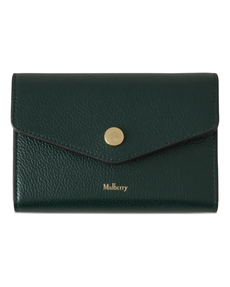 Mulberry grained-leather press-stud wallet - Grün Grün