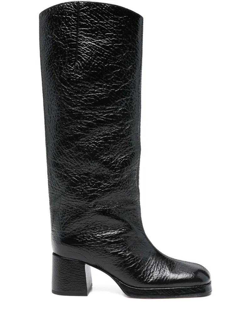 Miista 65mm Tundra grained block-heel boots - Schwarz Schwarz