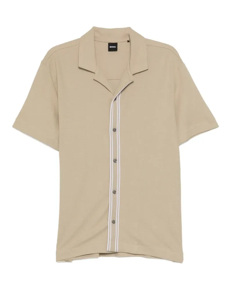HUGO BOSS Gestricktes Hemd mit Knöpfen - Nude Nude