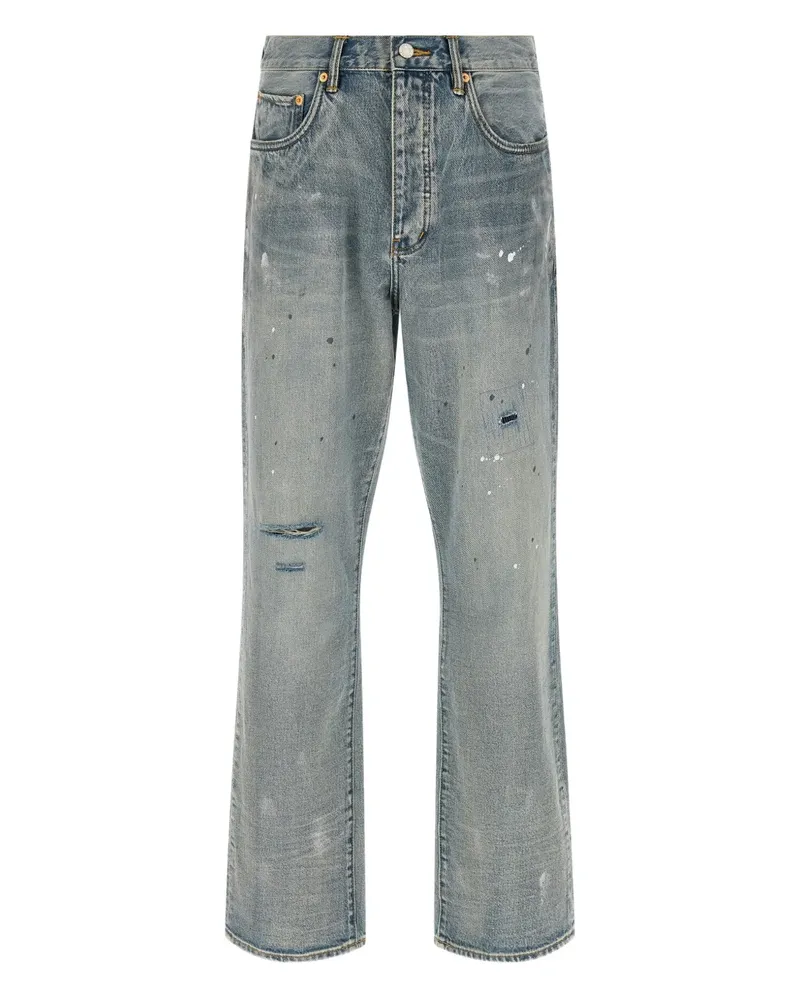 PURPLE BRAND P011 slash-paint jeans - Blau Blau