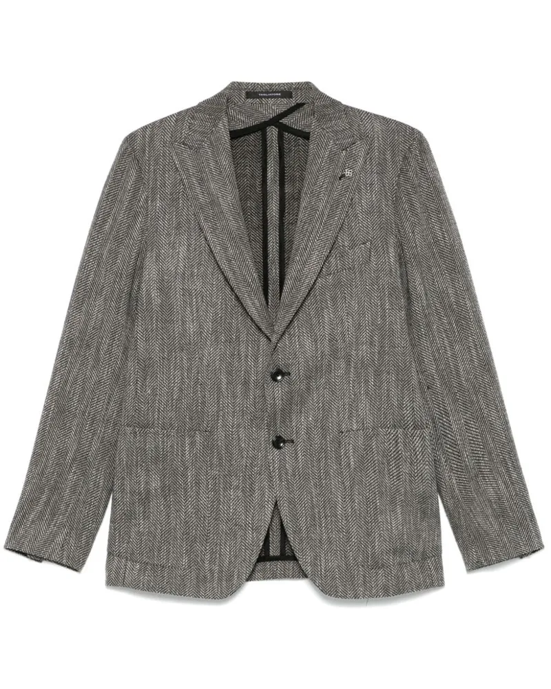 Tagliatore Blazer mit Fischgrätenmuster - Grau Grau