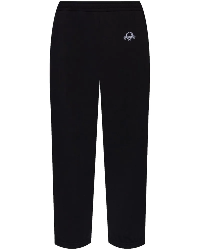Moschino Hose mit Logo-Stickerei - Schwarz Schwarz