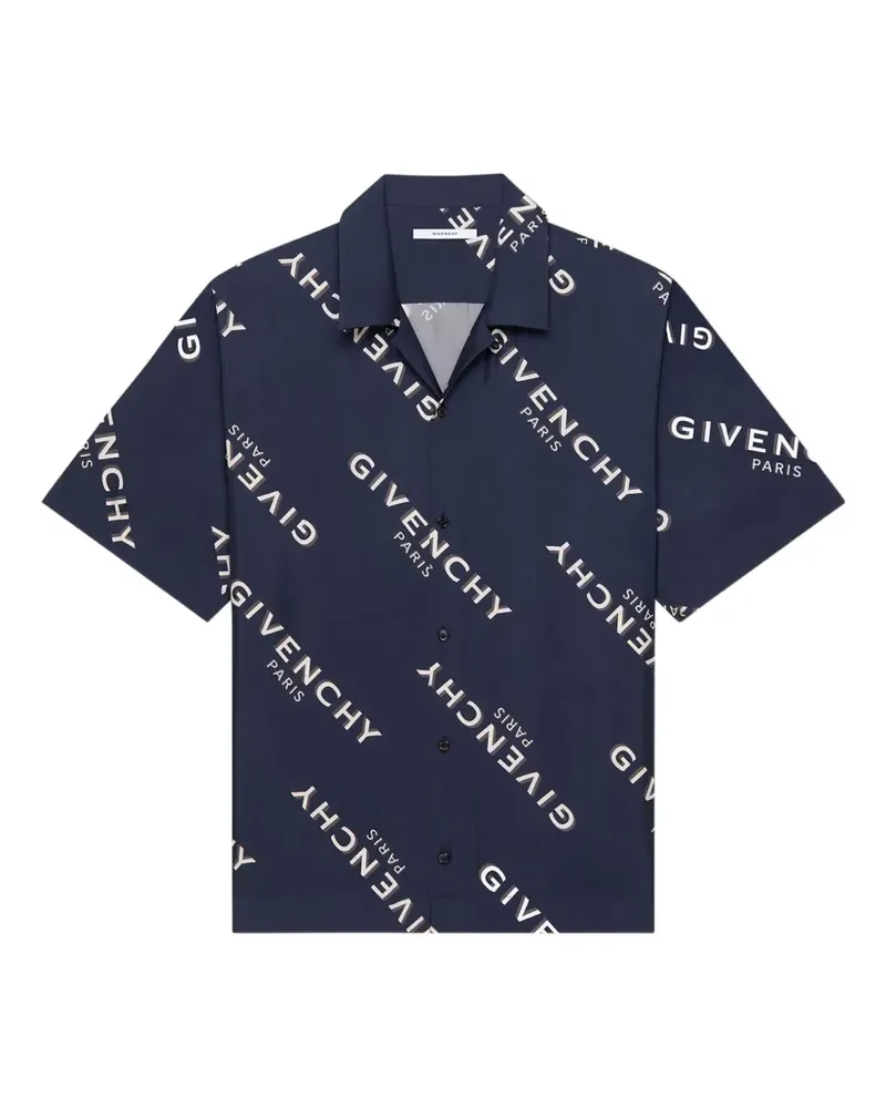 Givenchy Hemd mit Logo-Print - Blau Blau