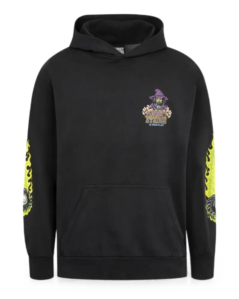 Market No Rules No Limits graphic-print hoodie - Schwarz Schwarz