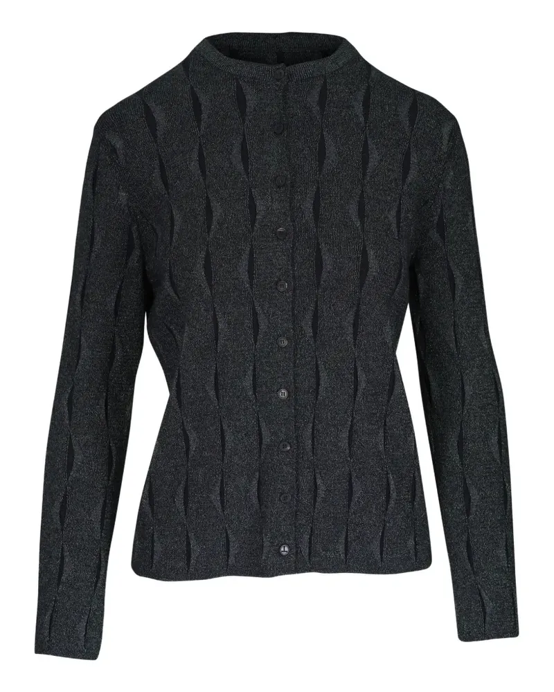 Lafayette148 wavy-textured cardigan - Grau Grau