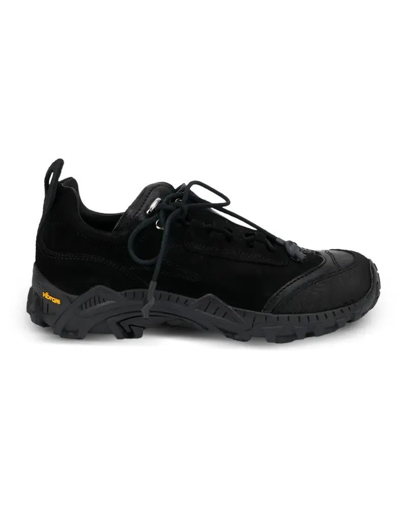 Our Legacy Gabe panelled leather sneakers - Schwarz Schwarz