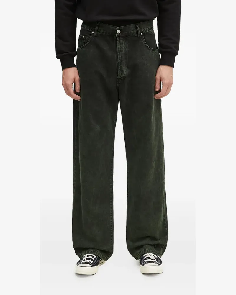 Aries Jeans mit Logo-Patch - Grün Grün