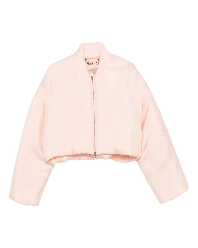 PLAN C Gefütterte Cropped-Jacke - Rosa Rosa