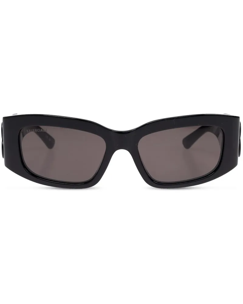 Balenciaga Sonnenbrille mit eckigem Gestell - Schwarz Schwarz