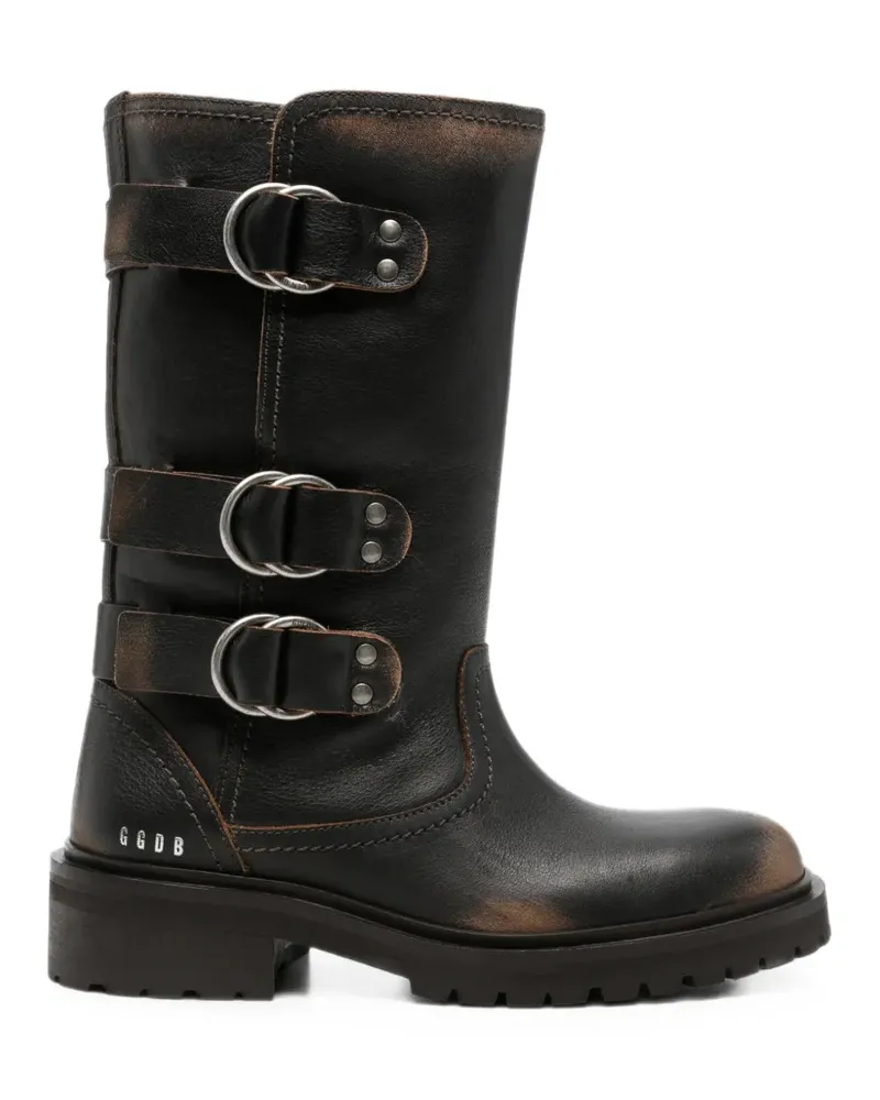 Golden Goose Bikerstiefel im Distressed-Look - Braun Braun