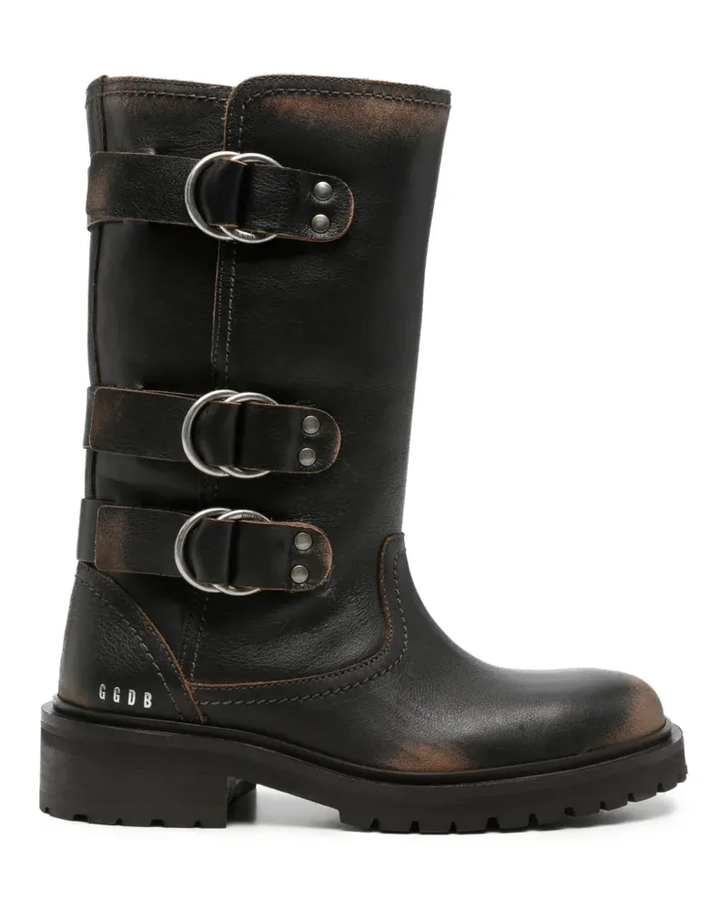 Golden Goose Bikerstiefel im Distressed-Look - Braun Braun