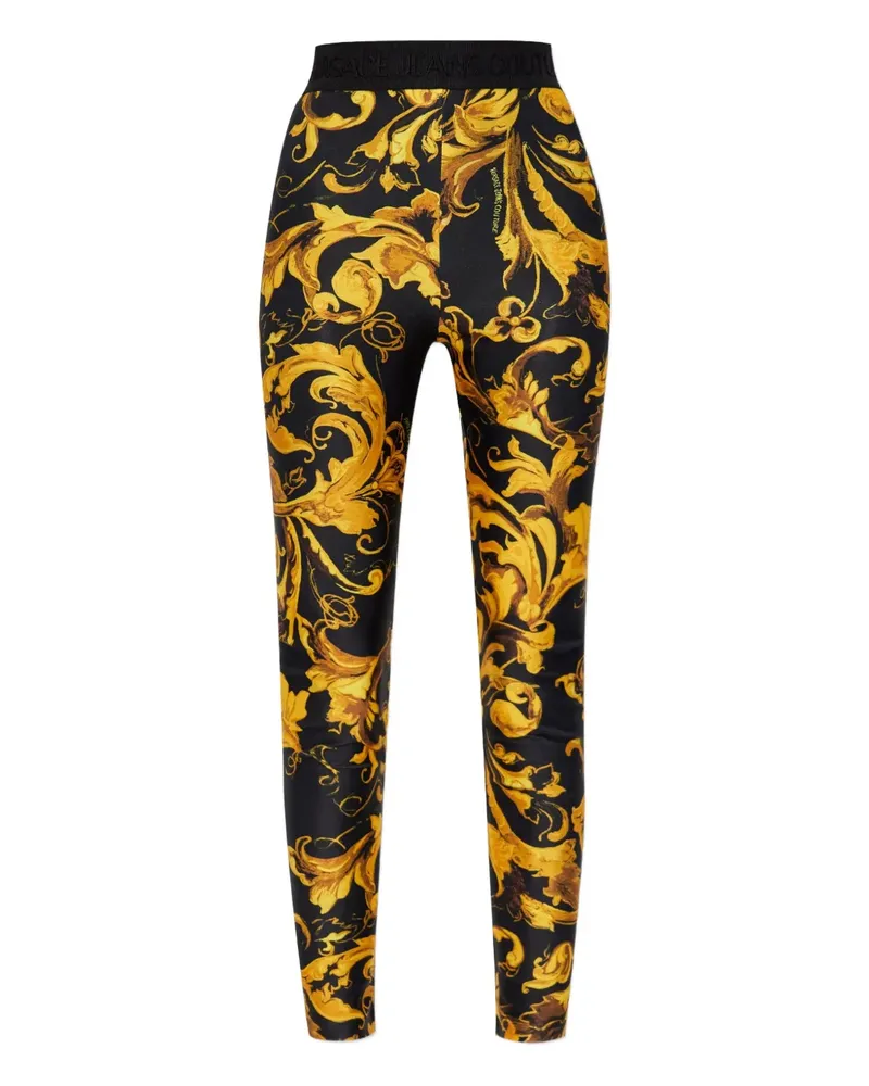 Versace Jeans Leggings mit "Barocco"-Print - Schwarz Schwarz