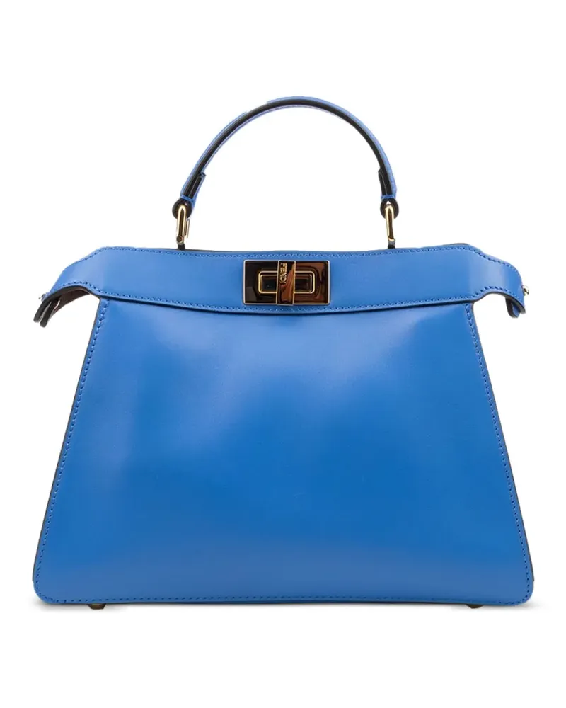 Fendi Kleine Peekaboo ISeeU Tote Bag - Blau Blau