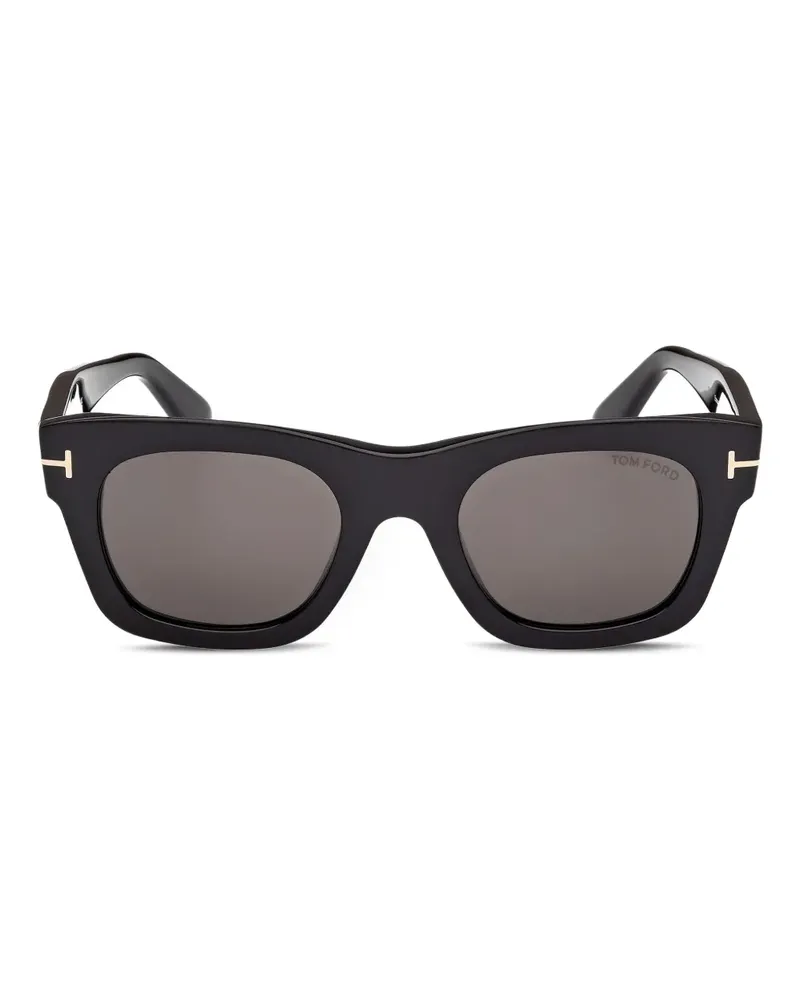 Tom Ford Sonnenbrille mit eckigem Gestell - Schwarz Schwarz