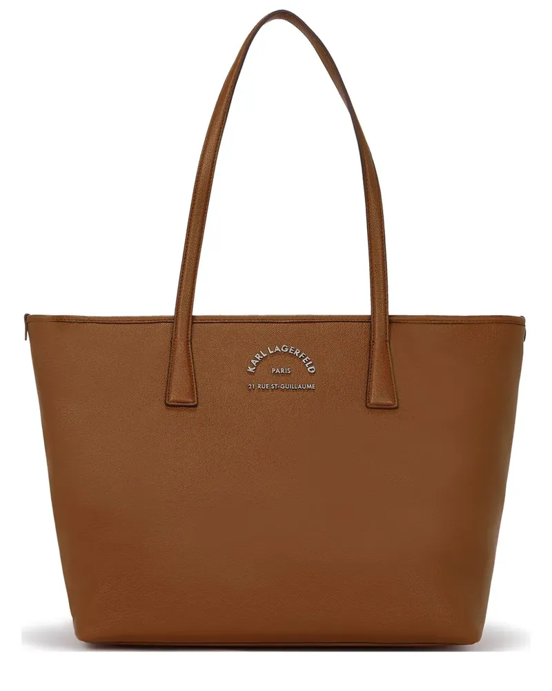 Karl Lagerfeld Tote Bag mit Logo-Stickerei - Braun Braun