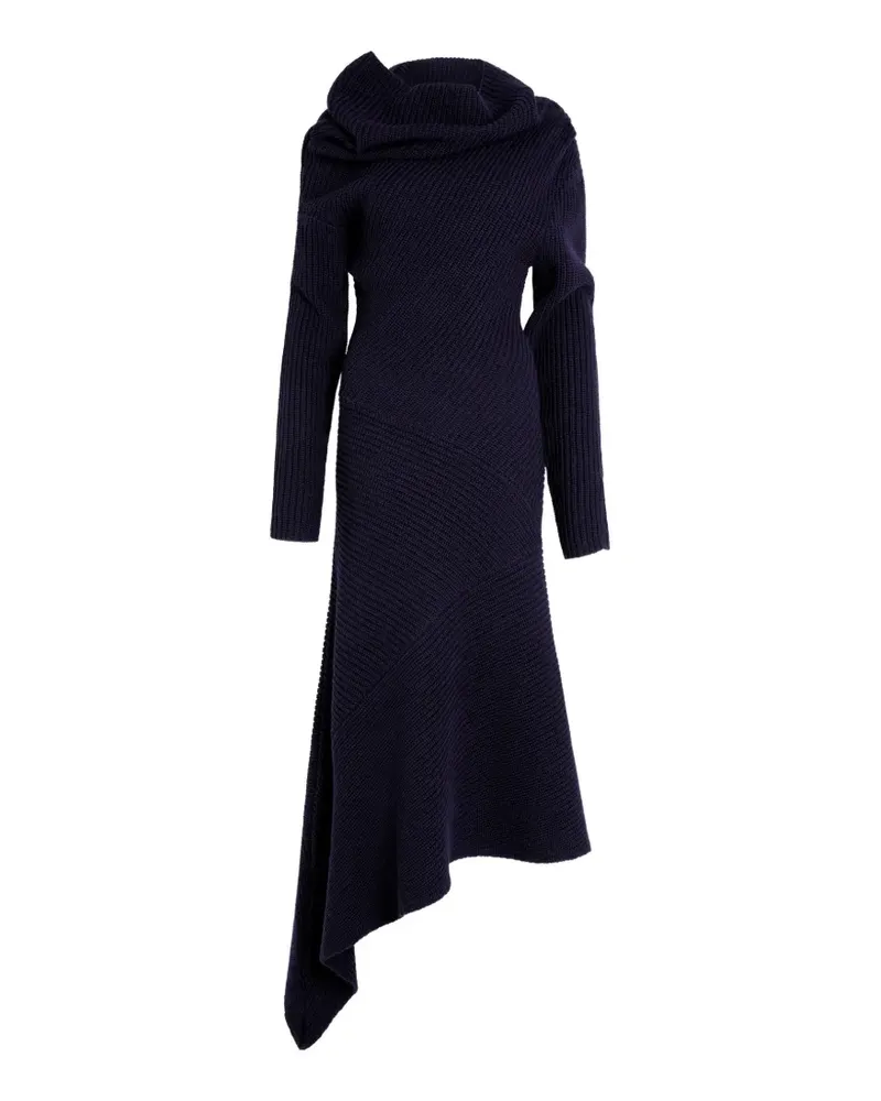 A.W.A.K.E. Asymmetrisches Kleid im Patchwork-Look - Blau Blau