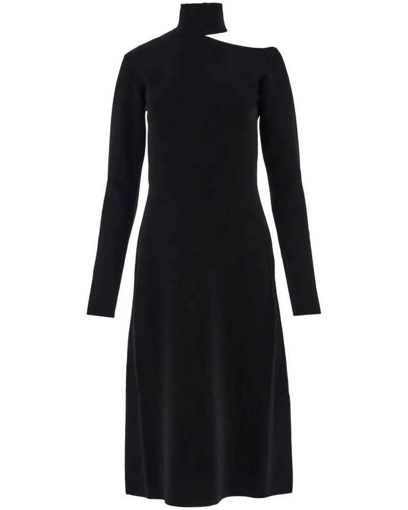 Ferragamo Strickkleid mit Cut-Out - Schwarz Schwarz