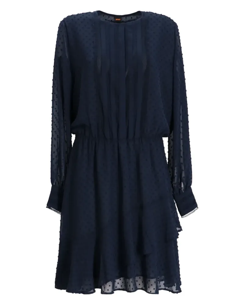 HUGO BOSS Plissiertes Minikleid - Blau Blau