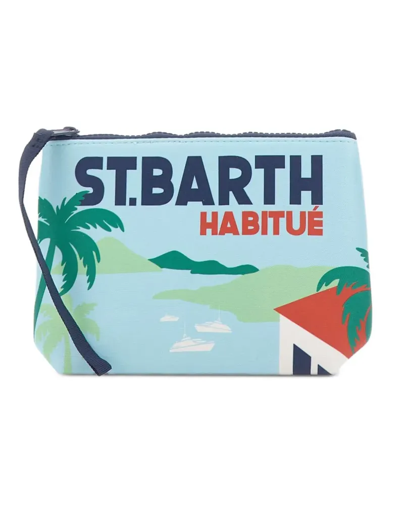 MC2 Saint Barth Aline logo-print clutch bag - Blau Blau