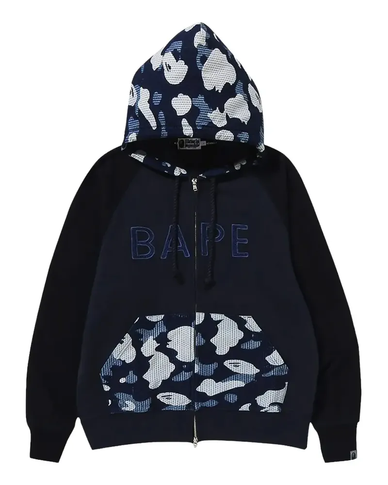BAPE x Sashiko Camo Relaxed Kapuzenjacke - Blau Blau
