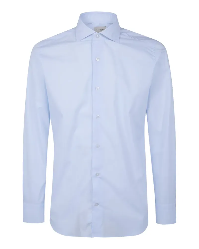 Tintoria Mattei Geknöpftes Sarfur Hemd - Blau Blau