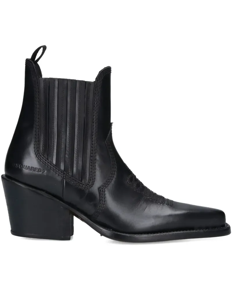 Dsquared2 City embroidered boots - Schwarz Schwarz