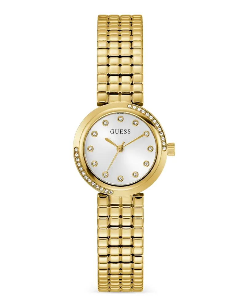 Guess crystal-embellished 28mm watch - Weiß Weiß