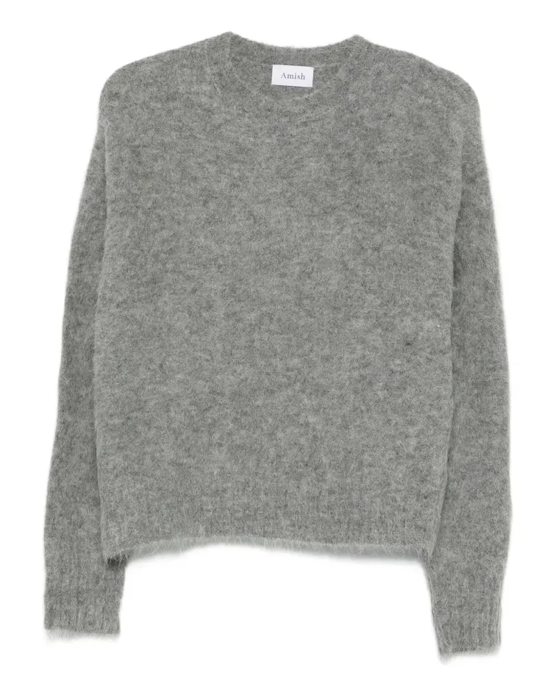 Amish cropped sweatshirt - Grau Grau