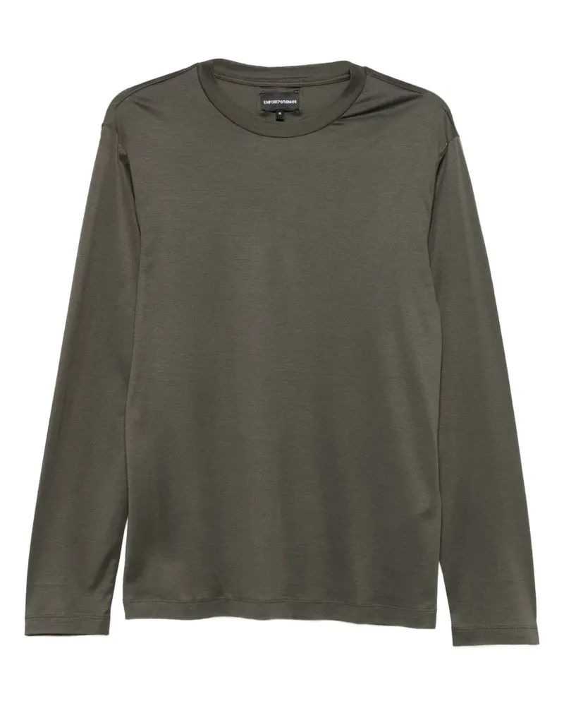 Emporio Armani Klassisches Langarmshirt - Grün Grün