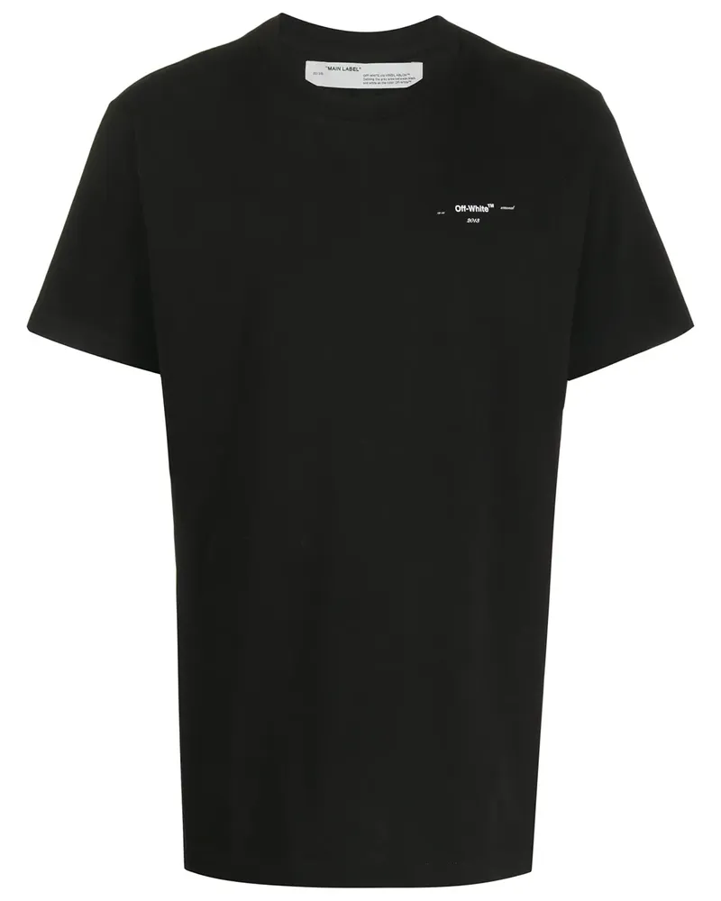 OFF-WHITE T-Shirt mit Logo-Print - Schwarz Schwarz