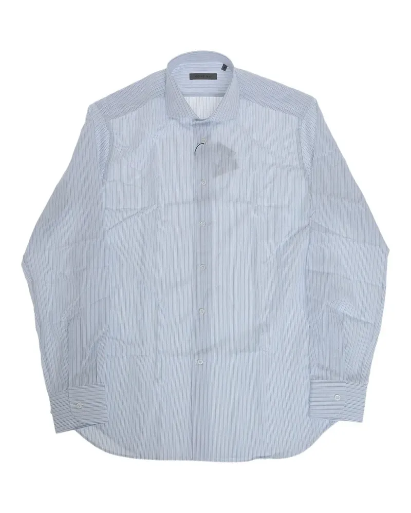 Corneliani striped long-sleeve shirt - Weiß Weiß