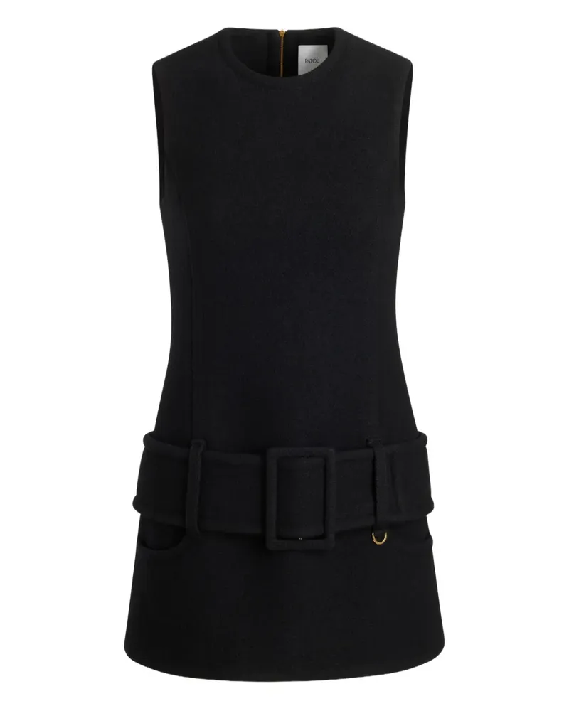 Patou Minikleid mit Gürtel - Schwarz Schwarz