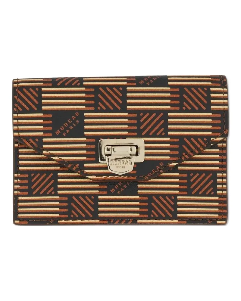 Moreau Paris logo-print leather wallet - Braun Braun