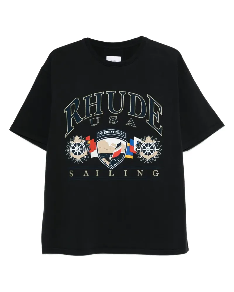 RHUDE Sailing Icon T-shirt - Schwarz Schwarz