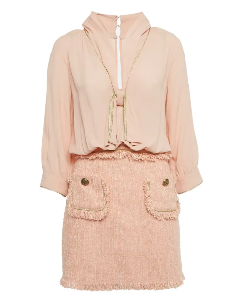 Elisabetta Franchi Midikleid aus Tweed - Rosa Rosa