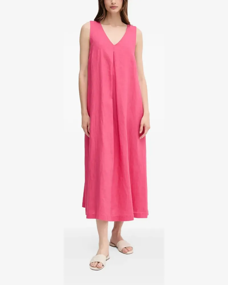 Benetton Midikleid mit V-Ausschnitt - Rosa Rosa