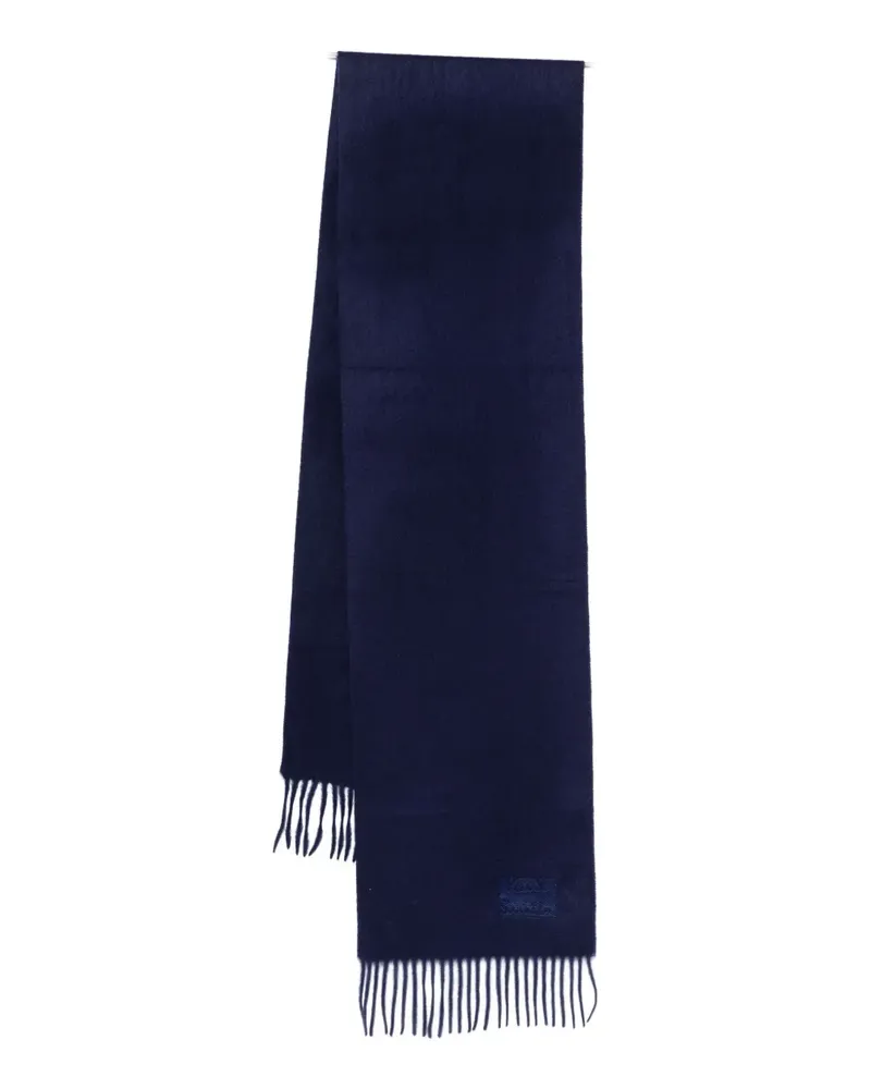 Paul Smith fringed-trim cashmere scarf - Blau Blau